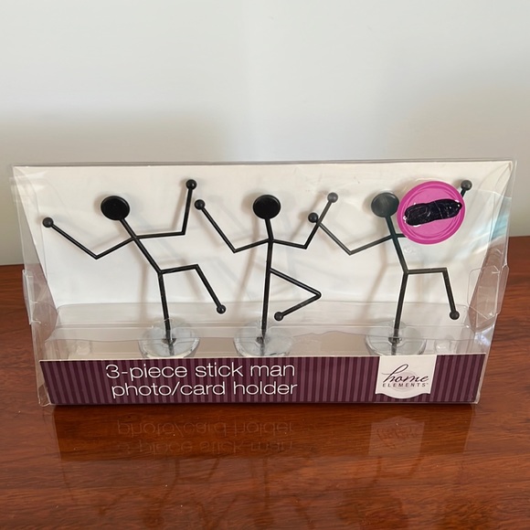 ⭐️🌴3 Piece stick man photo card holder - Picture 1 of 5